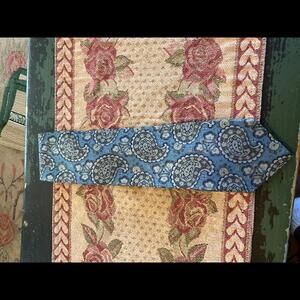 Giorgio Armani Silk Tie - Blue Paisley Pattern